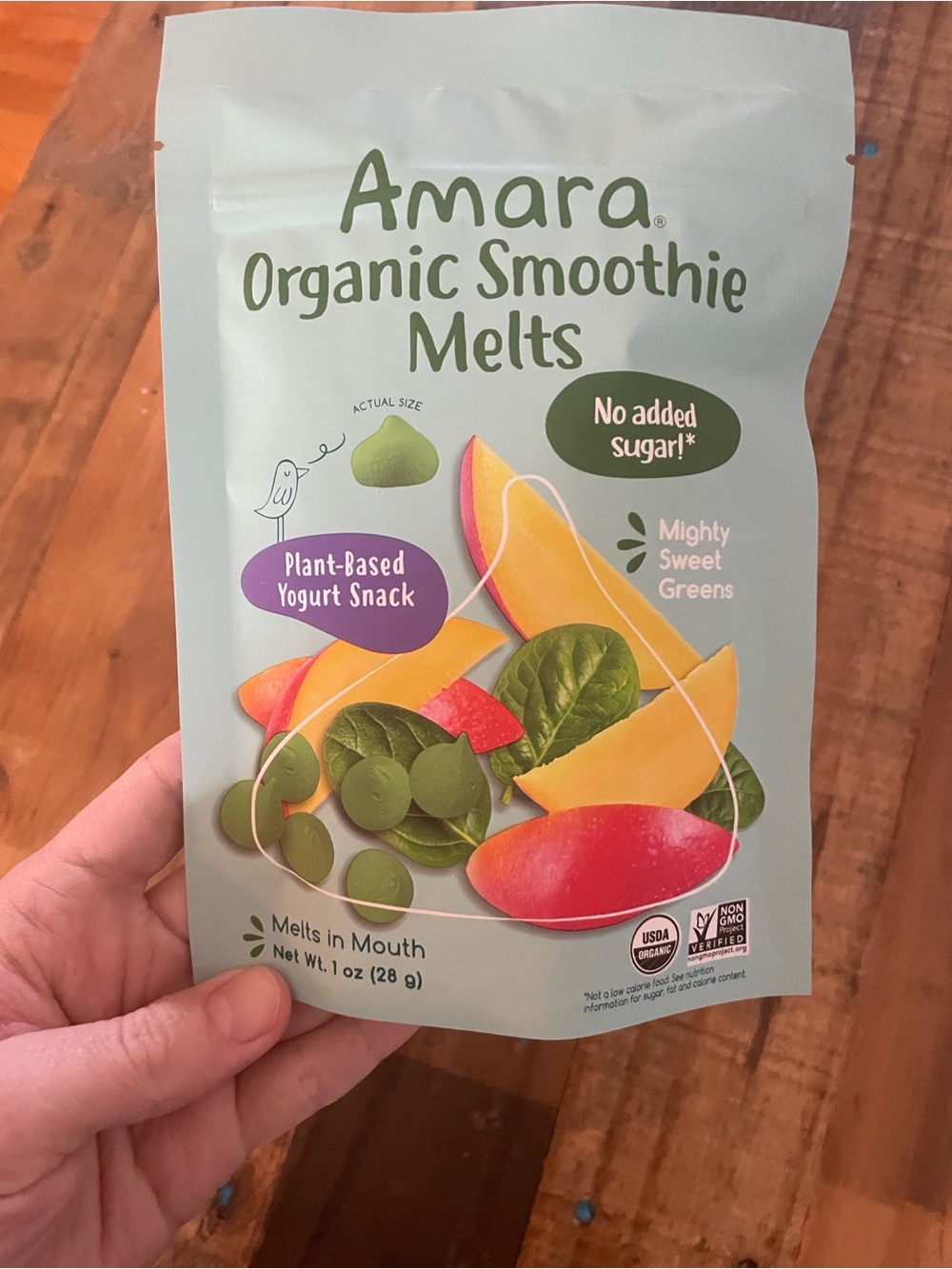 Amara Organic Smoothie Melts - Mighty Sweet Greens 11 bags